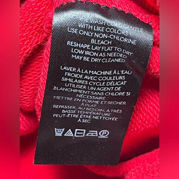 Maeve Three-Dimensional Cropped Floral Sweatshirt Red Flowers Size Small - Picture 9 of 13